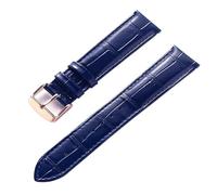 AZSHIW Compatible avec les bracelets de montre en cuir for hommes et femmes, fermoir déployant Cartier London Solo Key, 17/18/20/22 mm, accessoires(Dark blue rose,17)