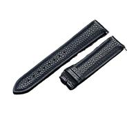 AZSHIW Compatible avec les bracelets en cuir de vachette universels de 12/13/14/15/16/17/18/19/20/21/22/23/24 mm for hommes et femmes, marron(Blue no buckle,16mm)
