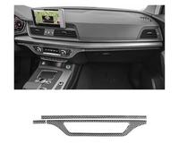 AZSHIW Garniture de Panneau de Commande Centrale CD, Cadre Autocollant, décoration en Fibre de Carbone, Compatible avec l'intérieur Audi Q5 2018-2023