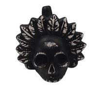 Aztec Death Whistle, 126dB+ Sons de Cris Humains, Sifflet à Tête de Mort pour la Fête d'Halloween Sifflet de Guerre Aztèque à Fort Son et Cri (Noir et blanc)