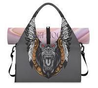 Aztec Gorilla Sac de sport pour homme et femme avec compartiment à chaussures pour yoga, gym, voyage, couleur, L, Organiseur de sac