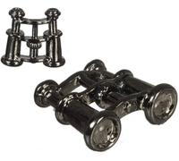 Aztec Imports, Inc.Maison de Poupées Noir Chrome Jumelles Miniature 1:12 Échelle Métal Étude Accessoire