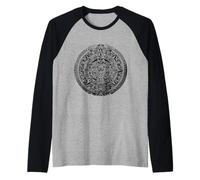 Aztec Maya Azteca Sun Stone Ancien Calendrier Maya Manche Raglan