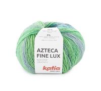 AZTECA FINE LUX de Katia Pelotes de 100 grammes et 270 mètres (419 - Vert/bleu cyan)