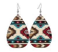 Aztèques Amérindiens Du Sud-Ouest Femme Boucles D'Oreilles Pendantes Élégantes Boucle Doreille Légères Boucle D'Oreille Crochet Pour Cadeau Multiple Piercings Fête