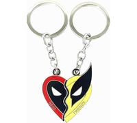 azttior Dead Figur Schlüsselanhänger, Porte-Clés et Wolverine, Accessoires de Mode Super-Héros, Ensemble de 2 Pendentifs, Masques Détaillés, pour Fans, 6 x 2,6 cm et 5 x 2,5 cm