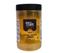 Azucren, Glacage Gateau, Decoration Gateau Comestible, Glacage Patisserie Parfait pour une Utilisation avec Poche A Douille Patisserie, Il Suffit D'ajouter De L'eau Et C'est Prêt (150 G, Or)