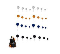Azucren, Haloween Lot de 32 décorations de gâteaux en mousse pour décorer des gâteaux, décorer rapidement et facilement toutes sortes de créations, différentes tailles de 2 à 4 cm