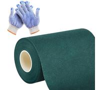 AzulLanse 15cm * 10m Ruban de Gazon Artificiel Auto-adhésif Ruban synthétique de Gazon synthétique à Collage élevé + 1 Paire de Gants