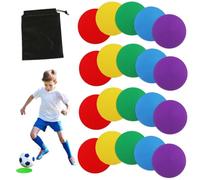 AzulLanse 20 pièces Marqueur Spot Antidérapant,10cm, Marqueur Poly Spot pour Agility Point,Cercles en Caoutchouc Marqueurs Sportifs Multicolores Rouge,Jaune,Bleu,Vert,Violet,4 pièces chacun