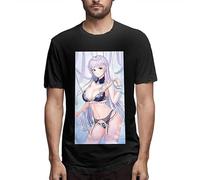 Azur Lane Men's T-Shirt Fashion Short Sleeve Black XXL
