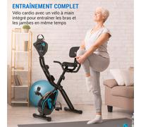 Azura Full Body Comfort home-trainer Hand Bike, 7,5kg, masse oscillante, entraînement par courroie