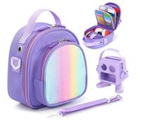 AZURAOKEY Étui Rigide Compatible avec Yoto Mini (Édition 2024), Pack Voyage 2-en-1 : Housse en Silicone + étui avec bandoulière, jusqu'à 30 Cartes pour YOTO