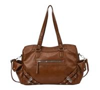 AZURAOKEY Sacoche pour Femme en Cuir Vegan avec Clous Métalliques, Style Rétro Années 90, Tendance et Spacieux - Sac à Main en Cuir PU, Bandoulière Shopper Hobo de Luxe, Grand Sac de Travail
