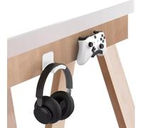 AZURAOKEY Support de casque adhésif universel pour casque sous le bureau, support de casque à coller sans perçage - Support mural pour casque de jeu