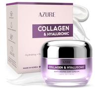 Azure Crème de jour anti-âge au collagène et hyaluronique Hydratante Rafraîchissante et raffermissante Réduit les rides et ridules retient l'humidité Revitalisant la peau Fabriqué en Corée 50 ml