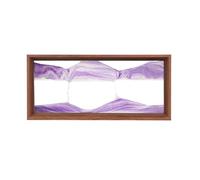 AzureLeap Art de Sable en Mouvement Liquide Motion 3D Scène de Sable des Profondeurs Marines Coloré Sable Fluide Cadre en Bois Massif Verre Carré Art de Sable en Mouvement Tableau Bureau Décontracté