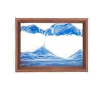 AzureLeap Images de sable à tourner 3D Sandscape l'art du sable en mer profonde Peinture de sable fluide Cadeau Sablier Décoration esthétique pour bureau, salon, bureau, adultes et enfants [Bleu de