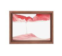 AzureLeap Peinture de Sable 3D Rotative - Art de Sable Sous-Marin Peinture de Sable Fluide Cadeau en Sable Décoration Sablier en Bois Pour Bureau Salon et Jouets pour Adultes et Enfants [Rouge-10]