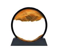 AzureLeap Sable mouvant - Mouvement liquide 3D - Couleur paysage de sable profond - Décoration de bureau - Décoration de bureau - 30,5 cm - Jaune