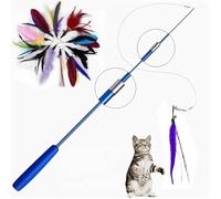 AzurePure Baguettes de pêche télescopiques à Trois Sections for Chat - Jouet interactif Amusant for Chaton Jeu Chat(5)