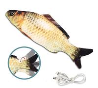 AzurePure Jouet en Peluche Doux for Animal de Compagnie, Poisson, Chat, Chargeur USB, Simulation 3D, Danse, Agitation, faveurs d'interaction, Jouet à mâcher for Chat Jeu Chat(7)