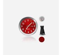 AzureRay 1pc Horloge Voiture, Mini Horloge Autocollante avec Grille d'Aération Universelle pour Tableau de Bord et Intérieur de Voiture, Montre Voiture, Décoration d'Intérieur (Rouge)