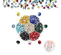 AzureRay 2500 Pcs Strass Hotfix Thermocollant Multicolore | Strass Thermocollant 7 Couleurs 1.5-4.8 mm pour Décoration DIY Vêtements et Chaussures