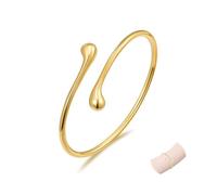 AzureRay Bracelet doré en spirale pour femme, Bracelet en or minimaliste et ouvert, Bijou élégant, Accessoire de mode lavable à l'eau (gold)