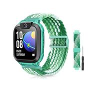 AzureRay Bracelet Nylon Réglable pour Enfants - Compatible Montre Connectée pour Imoo Z7/Z6/Z1 et Watch Phone, Confortable, Respirant, Doux pour la Peau (Multivert)