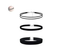 AzureRay Collier Ras De Cou Femme Lot De 3 Choker Femme Velours Noir Style Classique Élégant Pour Tenue Quotidienne Accessoire De Mode Réglable