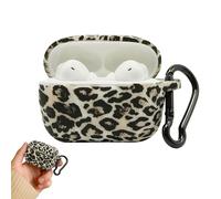 AzureRay Coque pour AirPods Pro 2, Coque pour AirPods Pro en Silicone Antichoc avec Porte-clés, Design Léopard Élégant pour Filles & Femmes, Housse de Protection Compatible avec AirPods Pro/Pro 2