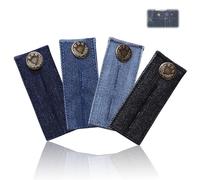 AzureRay Elargisseur Pantalon, Lot de 4 Rallonges Bouton pour Jeans, Jupes, Pantalons de Maternité et Fluctuations de Poids, Extenseur Pantalon