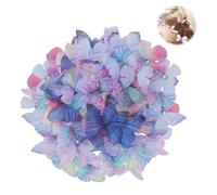 AzureRay Lot de 100 Papillon Decoration, Mousseline de Soie pour Fabrication de Bijoux, Mariage, Fête et Décoration de Jardin