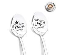 AzureRay Lot de 2 cuillères à café en acier inoxydable avec gravure, Cadeau pour petite amie, anniversaire, mariage, Noël ou meilleure amie