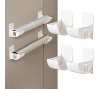 AzureRay Lot de 4 Organiseurs de Cuisine Non Perforés, Montage Mural, Distributeur de Sacs Poubelle, Rangement et Organisation des Accessoires de Cuisine