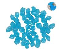 AzureRay Pierres Lumineuses, Lot de 200 Résine Galets Lumineux, Cailloux Lumineux en Résine Bleu Marine pour Extérieur et Intérieur Décoratives (Blue)