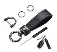 AzureRay Porte-clés pour Voiture en Cuir Microfibre, Anneau en D élégant et incassable - Porte-clé cuir pour voiture, Cadeau pratique