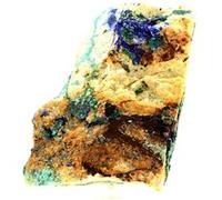 AZURITE + MALACHITE - Pierre Naturelle en Provenance de France, Le Pradet, Var - Pierre semi-précieuse, minéral bleu-vert, propriétés de guérison - 1990.0 ct - Certificat d'Authenticité Inclus 110 x 8