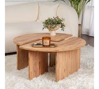 Azus table basse ronde duo pin atlantique 90cm