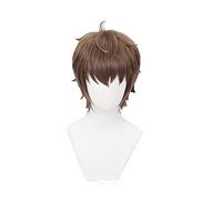 Azusagawa Sakuta Perruque Cosplay Rascal Does Not Dream Of Bunny Girl Senpai Perruque Courte Marron Résistant à la Chaleur Fibre Cheveux + Bonnet de Perruque Homme