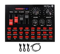 Azwamkue N9 Carte son Externe USB Audio Karaoké Studio Enregistrement Professionnel pour Live Téléphone Ordinateur