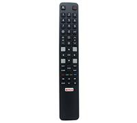 Azwok Télécommande RC802N YUI4 pour TCL TV U55C7006 U65X9006 U75C7006 U55P6046 U60P6046 U49P6046 U49P6046 U65S990