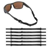 AZWOOD Cordons Lunettes Ajustables Sans Queue, Lot De 6 Sangles Élastiques Universelles, Attaches Antidérapantes Confortables pour Lunettes Adultes, pour Sport, Travail Et Usage Quotidien