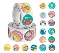 AZWOOD Lot de 1 000 autocollants de motivation pour enfants, autocollants de récompense pour enseignants, animaux - Autocollants de récompense pour l'école primaire - Pour enseignants, parents