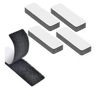 AZWOOD Lot de 12 bandes auto-adhésives extra solides - Rectangulaires - Double face - Réutilisables - Noir - 3 x 10 cm - Pour la maison, le bricolage et la fabrication à la main