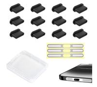 AZWOOD Lot de 15 bouchons de protection en silicone USB C pour haut-parleur de téléphone, autocollant anti-poussière, bouchon anti-poussière pour haut-parleur de téléphone portable, autocollant en ma