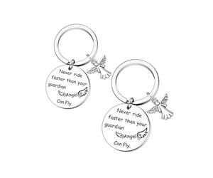 Azwood Lot de 2 porte-clés Drive Safe pour petit ami, cadeau de la part d'une petite amie, cadeau de nouveau conducteur pour homme et femme - Cadeau personnalisé pour couple de fiancé, Saint-Valentin