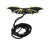 AZXAZ Harnais en cuir pour Lizard Bearded Dragon Tortoise, Petits animaux, Laisse avec ailes Noir Taille S