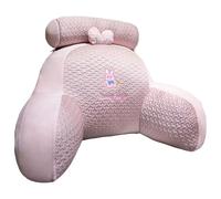 AZXYYEHD Coussin De Lecture pour Lit, Coussin Dorsal Dossier Canapé Flex Confort,Et Housse Lavable , pour Adulte Repos Au Lit, Lecture, Regarder La Télévision, Jeux(Pink,70 * 50cm)